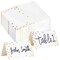 100 Pack Place Cards for Table Setting - Blank Table Name Cards for Wedding, Banquet, Events, Reserved Seating (Gold Foil Polka Dot, 2 x 3.5 In)